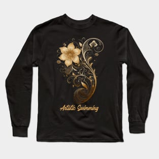 artistic swimming, synchronized swimming, golden dancers v8 Long Sleeve T-Shirt